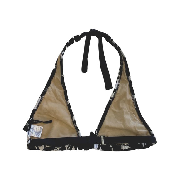 BCBG Black/White Triangle Halter Top Bikini Swim - Elegant Beachwear - Size M - Picture 2 of 2